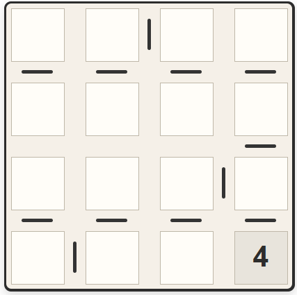 Adjacent puzzle example