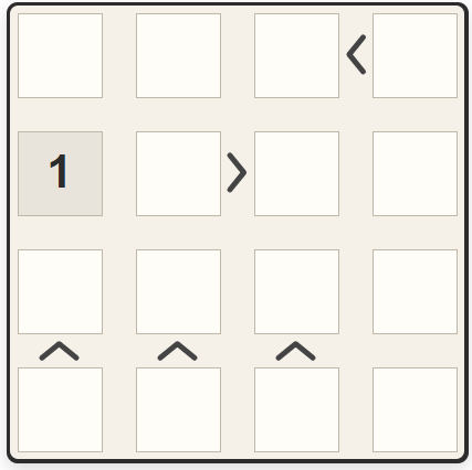 Futoshiki puzzle example